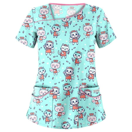 Frostluinai Savings Clearance Women s Work Uniform with Two Pockets Irregular Neckline Scrub Top Print Short Sleeve Women Shirt S-3XL
Frostluinai Savings Clearance Women s Work Uniform with Two Pockets Irregular Neckline Scrub Top Print Short Sleeve Women Shirt S-3XL