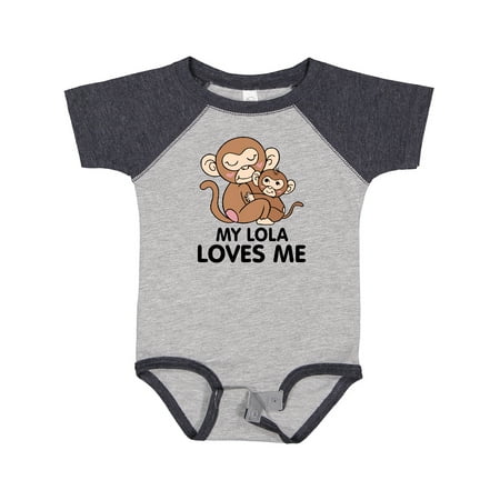 Inktastic My Lola Loves Me Gift Baby Boy or Baby Girl Bodysuit