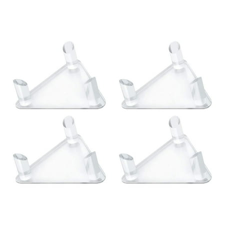 NUOLUX 4pcs Acrylic Ball Stand Holder Sports Ball Storage Display Rack for Rugby