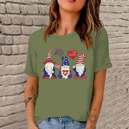 Gzztg Shirts For Women Womens Tops Casual Valentine S Day Short Sleeve Digital Printing Round Neck Loose T-Shirt Blouse Tops Corset Top Green
Gzztg Shirts For Women Womens Tops Casual Valentine S Day Short Sleeve Digital Printing Round Neck Loose T-Shirt Blouse Tops Corset Top Green