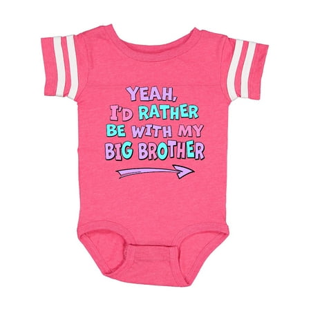 Inktastic Yeah I d Rather be with My Big Brother Pink Blue Purple Gift Baby Boy or Baby Girl Bodysuit
Inktastic Yeah I d Rather be with My Big Brother Pink Blue Purple Gift Baby Boy or Baby Girl Bodysuit