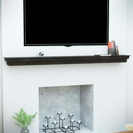 Avery Fireplace Mantel Shelf, Traditional, Smoked Ash