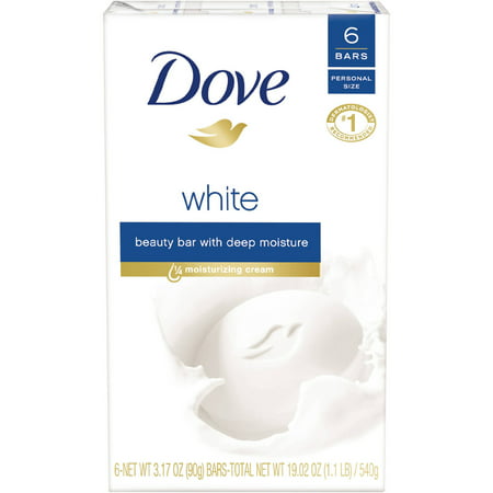 Dove White Beauty Bar, 3.15 oz, 6 Bar