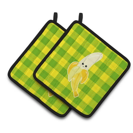 Caroline s Treasures Banana Face Pair of Pot Holders