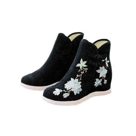 Woobling Womens Comfort High Top Shoes Floral Booties Casual Non-Slip Floral Black 6.5
Woobling Womens Comfort High Top Shoes Floral Booties Casual Non-Slip Floral Black 6.5