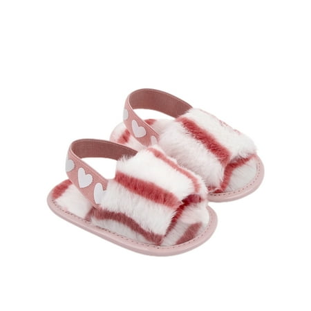 goowrom Baby Girls Plush Sandals Soft Sole Princess Flat Shoes for Walking 0-18Months
goowrom Baby Girls Plush Sandals Soft Sole Princess Flat Shoes for Walking 0-18Months