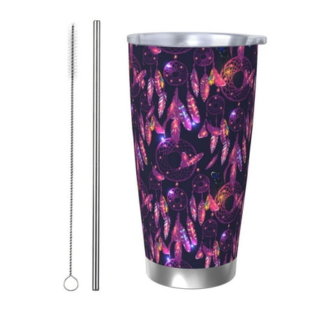Qekee Purple Dreamcatcher Print 20OZ Car Cup Stainless Steel Vacuum Insulated Tumbler Tumbler Cup With Lid And Straw Travel Coffee Mug-Straw Two-piece Set
Qekee Purple Dreamcatcher Print 20OZ Car Cup Stainless Steel Vacuum Insulated Tumbler Tumbler Cup With Lid And Straw Travel Coffee Mug-Straw Two-piece Set