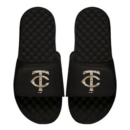 

Men s ISlide Black Minnesota Twins Camo Logo Slide Sandals