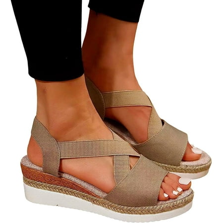 Womens Sandals Dressy Summer Open Toe Ankle Strap Platform Sandals Casual Strappy Low Wedges Espadrilles Sandals
Womens Sandals Dressy Summer Open Toe Ankle Strap Platform Sandals Casual Strappy Low Wedges Espadrilles Sandals