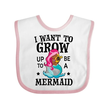 Inktastic I Want To Grow Up To Be A Mermaid Gift Baby Girl Bib