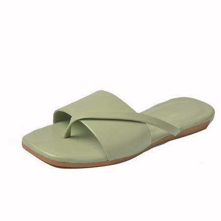 Hawee Women Girls Summer Flat Mules Flip Flop