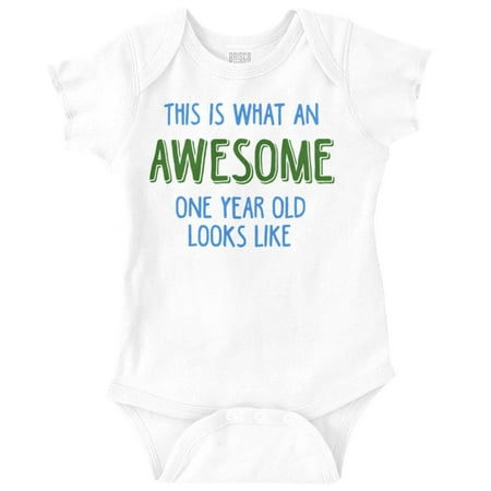 What An Awesome 1 Year Old Looks Like Bodysuit Jumper Boys Infant Baby Brisco Brands 6M
What An Awesome 1 Year Old Looks Like Bodysuit Jumper Boys Infant Baby Brisco Brands 6M