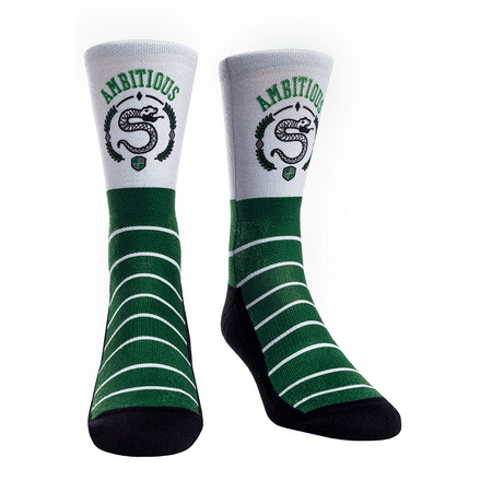 Wizard Stripes Green Slytherin Crew Socks (S-M)