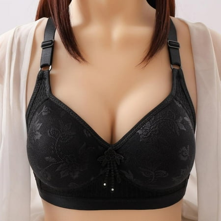 Xmarks Push Up Bras for Women Plus Size Floral Lace Bra Comfort Strap Full Coverage Bra Black 42BC/95BC
Xmarks Push Up Bras for Women Plus Size Floral Lace Bra Comfort Strap Full Coverage Bra Black 42BC/95BC