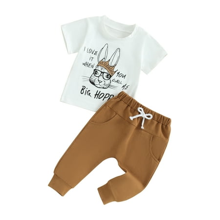 My First Easter Day Baby Boy Outfits Short Sleeve Bunny Shirt Jogger Pants Toddler Summer Clothes
My First Easter Day Baby Boy Outfits Short Sleeve Bunny Shirt Jogger Pants Toddler Summer Clothes