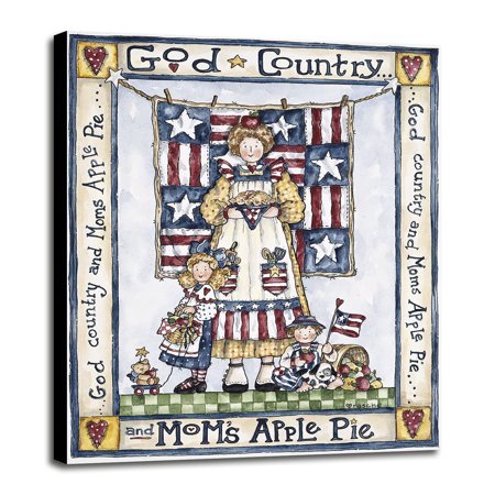 God Country-SHERAS37194 Print 17"x13.75" by Shelly Rasche in a Canvas Stretched on 3/4" Bars
