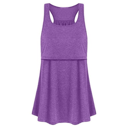 Pfysire Womens Pregnant Sleeveless Nursing Tank Tops Solid Vest Maternity T Shirt Breastfeeding
Pfysire Womens Pregnant Sleeveless Nursing Tank Tops Solid Vest Maternity T Shirt Breastfeeding