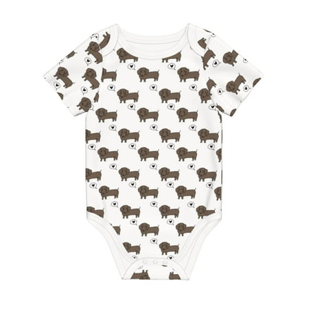 Matuu Dachshund Dog for Baby Short-Sleeve Bodysuit Soft Cotton Comfortable and Breathable Perfect for Newborns and Infants
Matuu Dachshund Dog for Baby Short-Sleeve Bodysuit Soft Cotton Comfortable and Breathable Perfect for Newborns and Infants