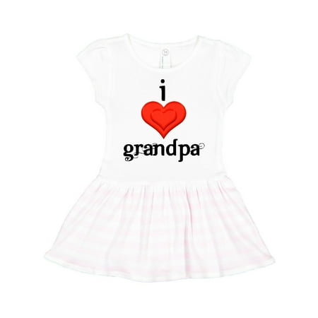 Inktastic I love Grandpa Gift Toddler Girl Dress