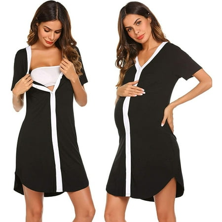 Monfince Nursing Sleepshirt Women Button-Front Nightshirt Short Sleeve Nightgown Breastfeeding Sleepwear V Neck Shirt Dress S-XXL
Monfince Nursing Sleepshirt Women Button-Front Nightshirt Short Sleeve Nightgown Breastfeeding Sleepwear V Neck Shirt Dress S-XXL