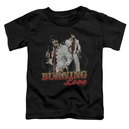Elvis Presley Burning Love S/S Toddler T-Shirt Black