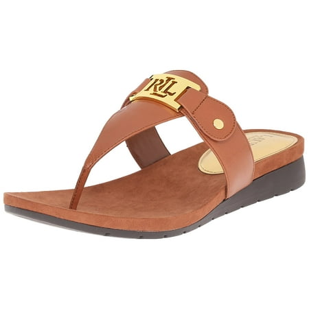 LAUREN by Ralph Lauren Womens Lakin Leather Open Toe Casual