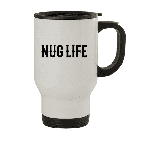 Nug Life - 14oz Stainless Steel Travel Mug White
