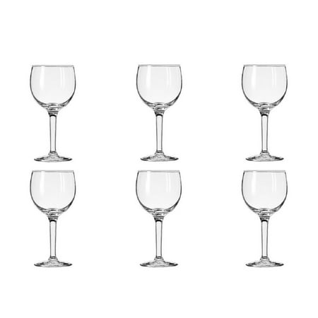6 Libbey Citation Round Red White Wine Glasses 6.5oz Set Lot Bulk 8469 Bar Home