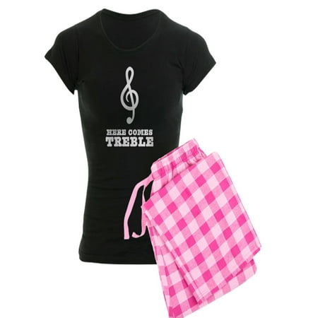 CafePress - Here Comes Treble - Women s Dark Pajamas