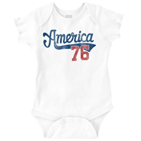 Vintage America 76 USA Patriot Romper Boys or Girls Infant Baby Brisco Brands 6M
Vintage America 76 USA Patriot Romper Boys or Girls Infant Baby Brisco Brands 6M