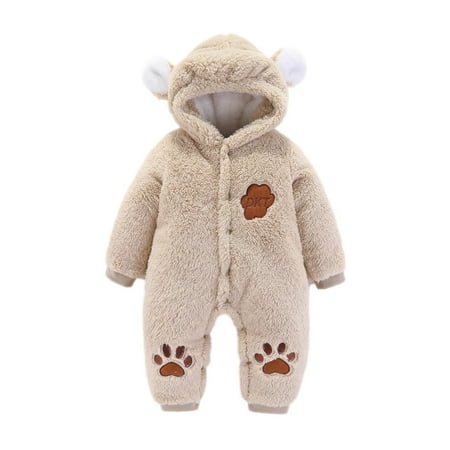 Ahdbta Baby Girl Boy Fleece Snowsuit Button Down Long Sleeve Fall Winter Warm Rompers Cute Ear Hooded Coats Jumpsuits
Ahdbta Baby Girl Boy Fleece Snowsuit Button Down Long Sleeve Fall Winter Warm Rompers Cute Ear Hooded Coats Jumpsuits