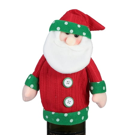 Hemoton Creative Xmas Wine Bottle Cover Champagne Bottle Cover Wine Bottle Sleeve