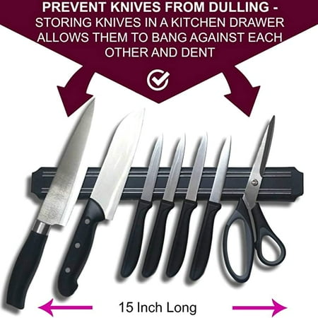 Magnetic Knife Holder for Wall (15 X 2-Piece Set) Magnetic Knife Bars – Powerful Knife Holder Storage Display Home Organizer – Safely Hang Knives on Multifunctional Kitchen Bar
Magnetic Knife Holder for Wall (15 X 2-Piece Set) Magnetic Knife Bars – Powerful Knife Holder Storage Display Home Organizer – Safely Hang Knives on Multifunctional Kitchen Bar