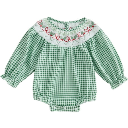 Newborn Infant Baby Girls Christmas Romper Long Sleeve Crew Neck Plaid Bodysuit Clothes for Casual Daily 6-12 Months
Newborn Infant Baby Girls Christmas Romper Long Sleeve Crew Neck Plaid Bodysuit Clothes for Casual Daily 6-12 Months