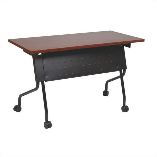 Training Table - 4' Black Frame With Cherry Top