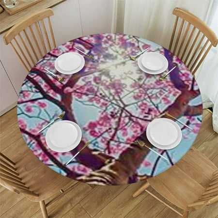 TIAOTIAOHOU Pink Flowers Round Tablecloth Outdoor Fitted 100% Polyester Fiber 42-46
TIAOTIAOHOU Pink Flowers Round Tablecloth Outdoor Fitted 100% Polyester Fiber 42-46
