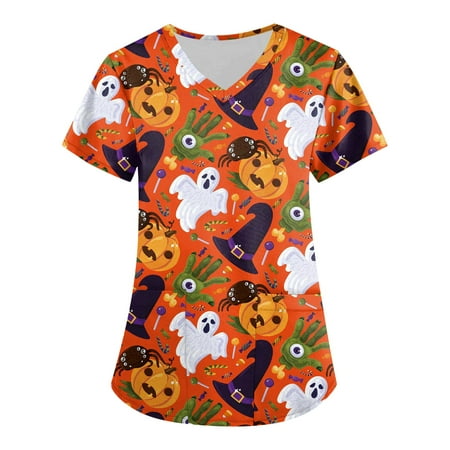 Sksloeg Scrub Top For Women Fashion 2023 Halloween Day Top Animal Cat Bat Print V-Neck Workwear T-Shirts With Pockets Halloween Nursing Working Uniform Red 4XL
Sksloeg Scrub Top For Women Fashion 2023 Halloween Day Top Animal Cat Bat Print V-Neck Workwear T-Shirts With Pockets Halloween Nursing Working Uniform Red 4XL