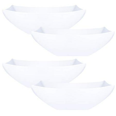 Plasticpro Disposable 64 ounce Square Serving Bowls Party Snack or Salad Bowl Large Plastic Elegant White Pack of 4
Plasticpro Disposable 64 ounce Square Serving Bowls Party Snack or Salad Bowl Large Plastic Elegant White Pack of 4