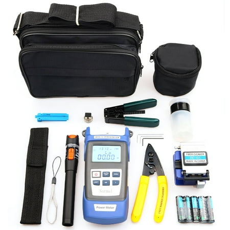 Aibecy Optical Fiber Tool Set Fiber Cleaver Set Cold Cutting Tool Set with Optical Power Meter Red Pen Wire Stripper Storage Bag
Aibecy Optical Fiber Tool Set Fiber Cleaver Set Cold Cutting Tool Set with Optical Power Meter Red Pen Wire Stripper Storage Bag