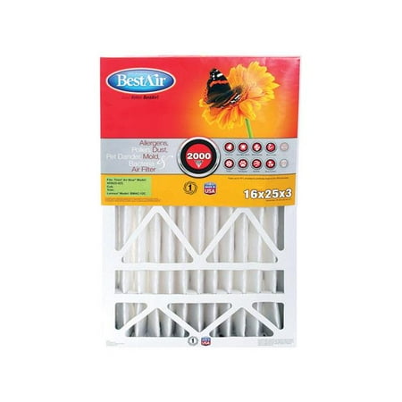 BestAir AB3-1625-11R Trion/AirBear CUB 16x25x3 Series 2000 MERV 11 Furnace Filter
BestAir AB3-1625-11R Trion/AirBear CUB 16x25x3 Series 2000 MERV 11 Furnace Filter