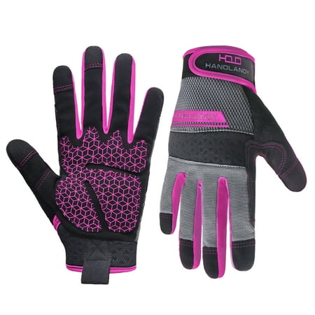 HANDLANDY Utility Work Gloves with Silicone Grip for Women Thin Mechanic Working Gloves Touch Screen Pink Small
HANDLANDY Utility Work Gloves with Silicone Grip for Women Thin Mechanic Working Gloves Touch Screen Pink Small