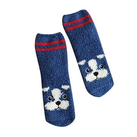 Yinguo Adult Animal Print Lovely Puppy Plush Middle Tude Socks Home Stockings