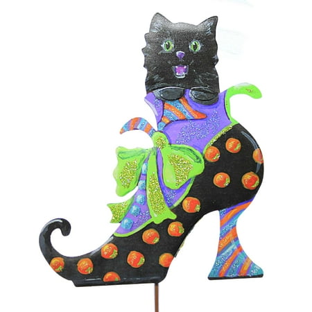 Halloween Cat In Witch s Shoe Metal Black Boot F22025 
Halloween Cat In Witch s Shoe Metal Black Boot F22025