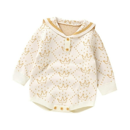 Romper for Toddler Girl Clearance Autumn and Winter New Baby Jumpsuit Triangle Harshirt Single Long Sleeved Knitted Climbing Suit Beige 6-9 Months Summer Outfits Set
Romper for Toddler Girl Clearance Autumn and Winter New Baby Jumpsuit Triangle Harshirt Single Long Sleeved Knitted Climbing Suit Beige 6-9 Months Summer Outfits Set