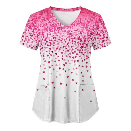 TAIAOJING Women s Scrub Top Print Short Sleeve V Neck Solid Shirts Blouse Tops With Pockets Top
TAIAOJING Women s Scrub Top Print Short Sleeve V Neck Solid Shirts Blouse Tops With Pockets Top