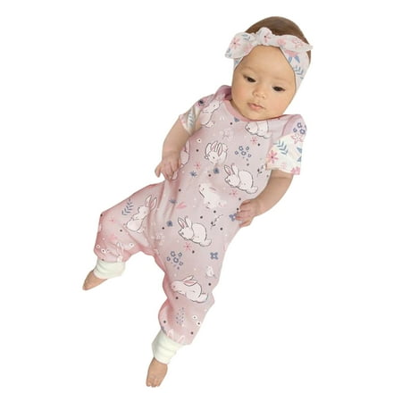 Penkiiy Infant Baby Boys Girls Easter Rabbit Printed Romper Jumpsuit+Headbands s for Baby Girls for 18-24 Months Kids 2023 Summer Deal
Penkiiy Infant Baby Boys Girls Easter Rabbit Printed Romper Jumpsuit+Headbands s for Baby Girls for 18-24 Months Kids 2023 Summer Deal