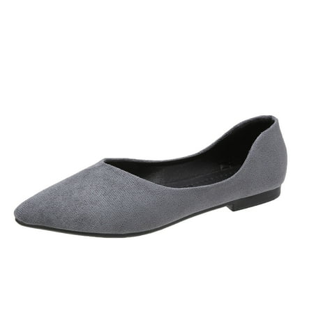 Casual Shoes for Women Ladies Fashion Solid Color Suede Pointed Toe Casual Shoes Shallow Flat Shoes Women Casual Shoes Flock Grey 39
Casual Shoes for Women Ladies Fashion Solid Color Suede Pointed Toe Casual Shoes Shallow Flat Shoes Women Casual Shoes Flock Grey 39