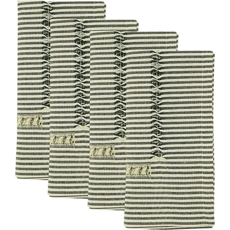 Fennco Styles Modern Stripe Design Hemstitch Cotton Cloth Napkins 20 W x 20 L Set of 4 - Black & White Woven Table Cover for Home Décor Dining Table Banquet Family Gathering and Special Occasion
Fennco Styles Modern Stripe Design Hemstitch Cotton Cloth Napkins 20 W x 20 L Set of 4 - Black & White Woven Table Cover for Home Décor Dining Table Banquet Family Gathering and Special Occasion