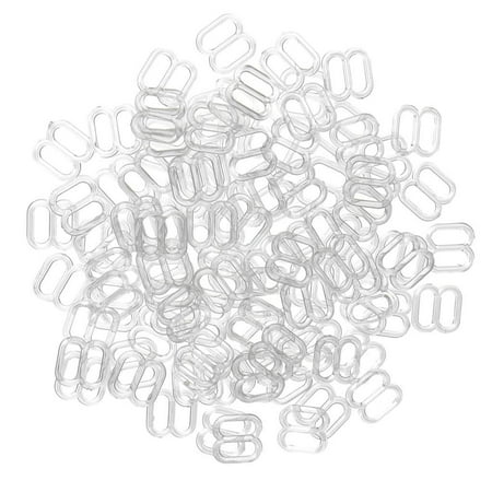 100Pcs Metal Bra Strap Adjuster Slider Hook Buckle Clips 8mm 15mm 18mm