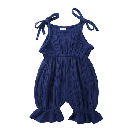 Jeborah Toddler Baby Girls Fashion Cute Solid Color Cotton Linen Ruffles Frenulum Jumpsuit Romper Clearance Under 5
Jeborah Toddler Baby Girls Fashion Cute Solid Color Cotton Linen Ruffles Frenulum Jumpsuit Romper Clearance Under 5